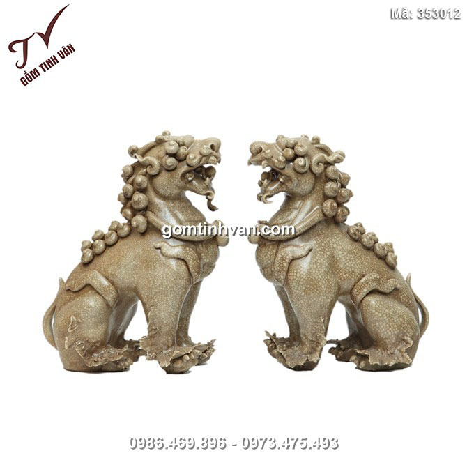 Tượng Nghê Chó - Men dạn - Cao 20cm - 353012