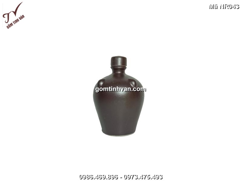 Nậm rượu gốm sứ bát tràng - 0.5 lít - NR043