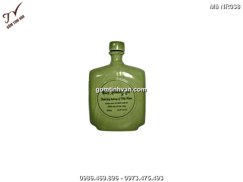 Nậm rượu gốm sứ bát tràng - 0.5 lít - NR038