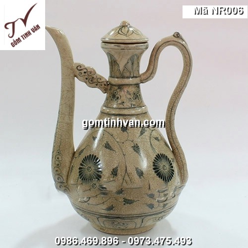 Nậm hoa leo gốm sứ cao cấp-NR006