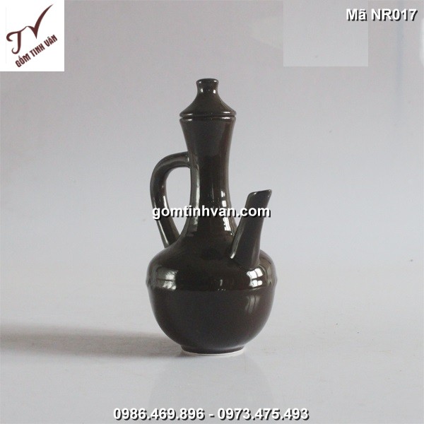 Nậm rượu gốm bát tràng truyền thống-NR017
