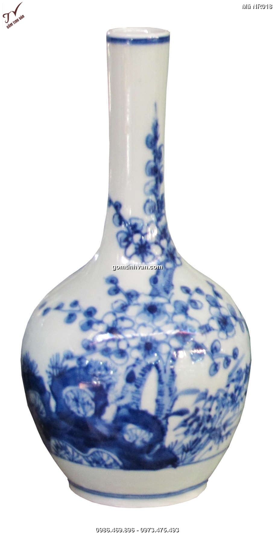 Nậm rượu họa tiết hoa anh đào-NR018