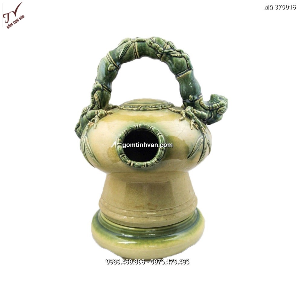 Bình vôi cổ trống đồng trúc hóa long - 370016