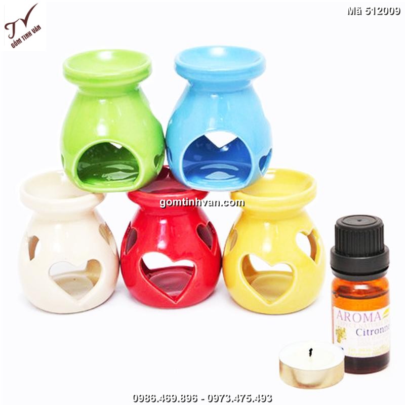 Đèn xông tinh dầu nến gốm sứ bát tràng - 512009