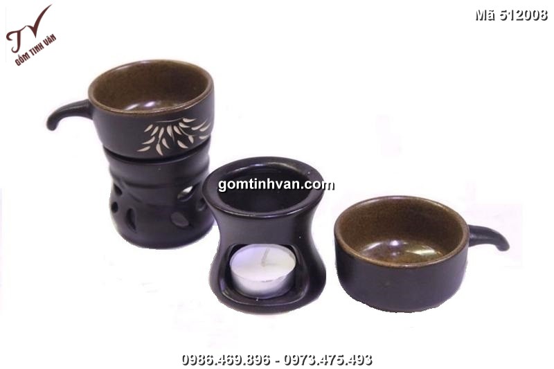 Đèn xông tinh dầu nến gốm sứ bát tràng - 512008