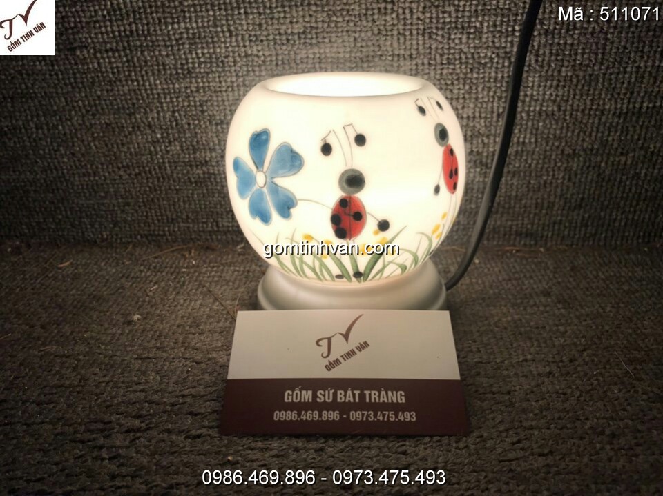 Đèn xông tinh dầu điện gốm sứ bát tràng - 511071