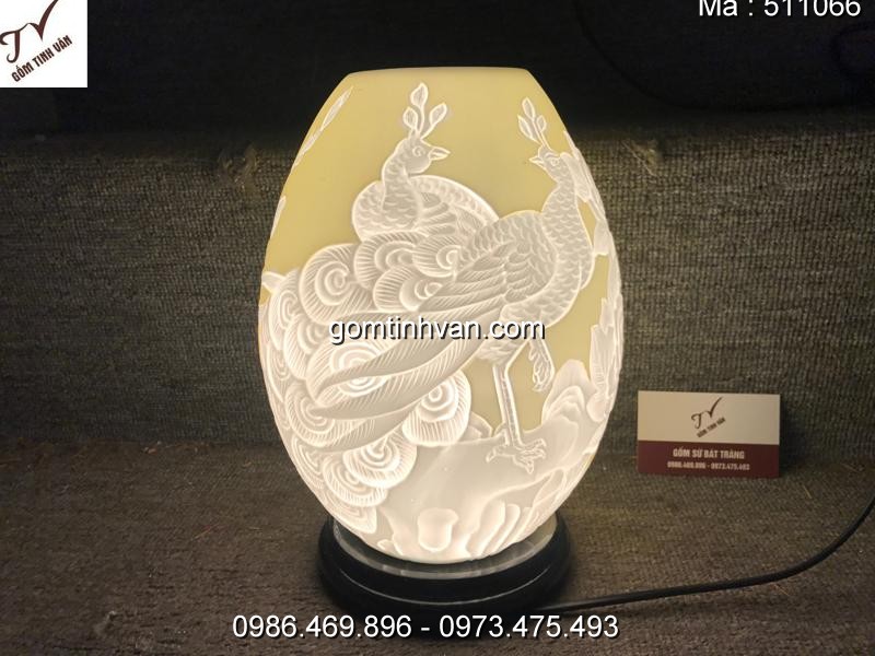 Đèn xông tinh dầu điện gốm sứ bát tràng - 511066