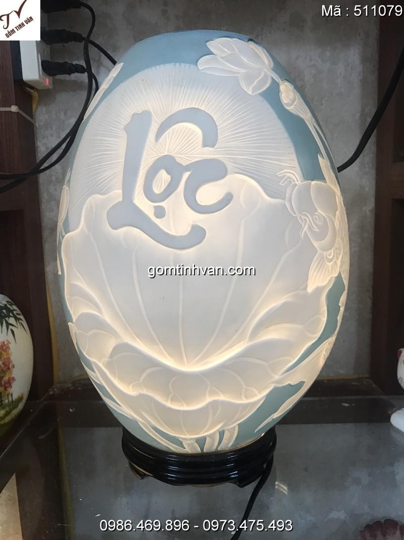 Đèn xông tinh dầu điện gốm sứ bát tràng - 511079