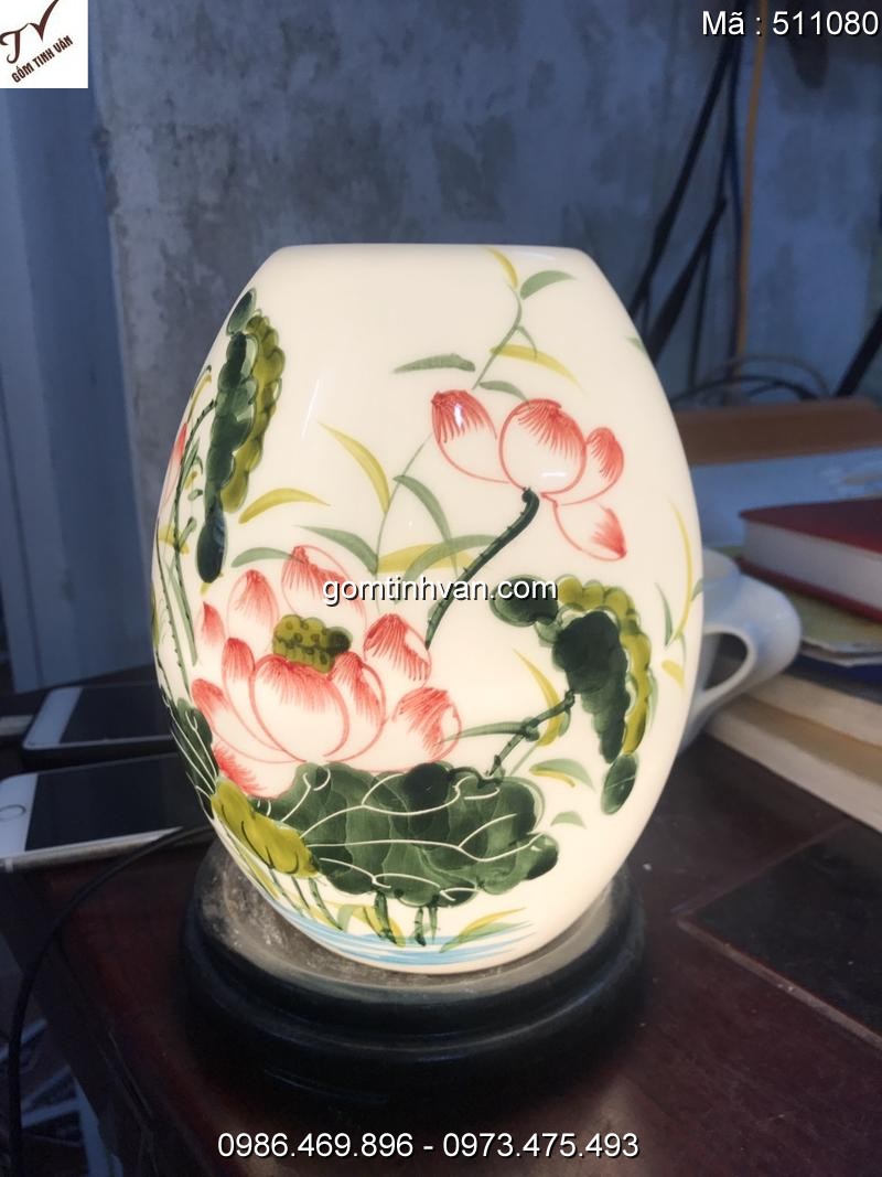 Đèn xông tinh dầu điện gốm sứ bát tràng - 511080