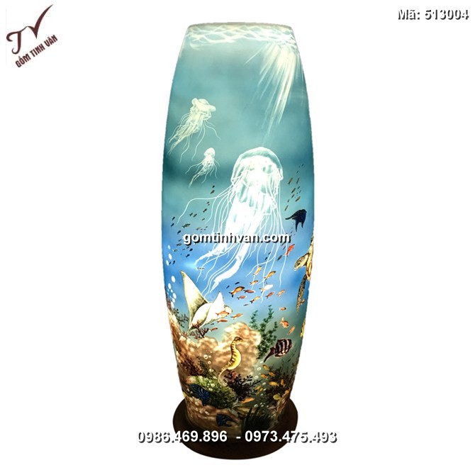 Đèn sứ thấu quang vẽ ánh sáng dưới đại dương - 513004