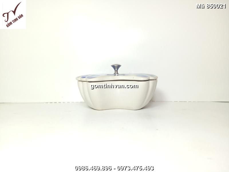 Hộp đựng mứt tết gốm sứ bát tràng - 850021