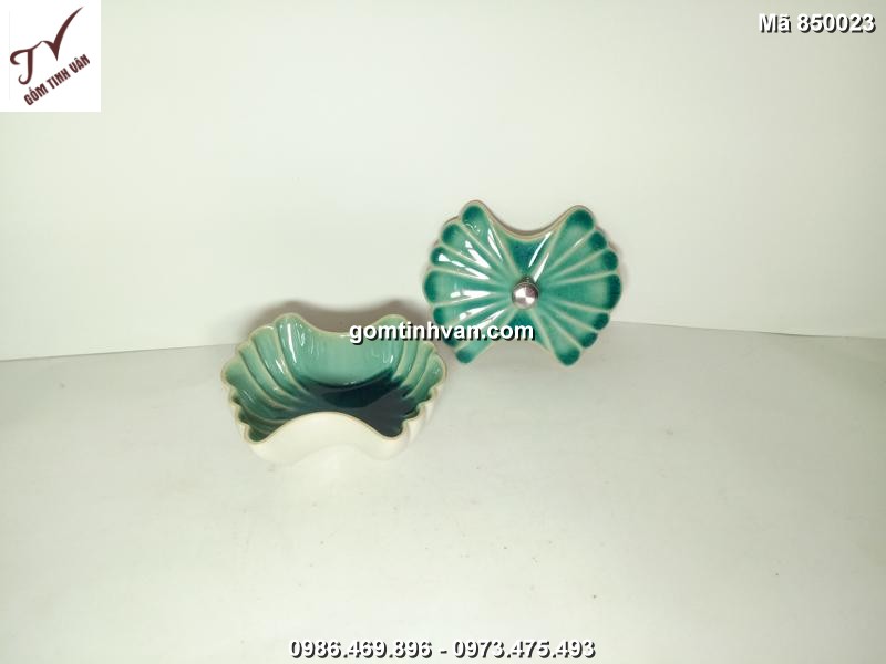 Hộp đựng mứt tết gốm sứ bát tràng - 850023