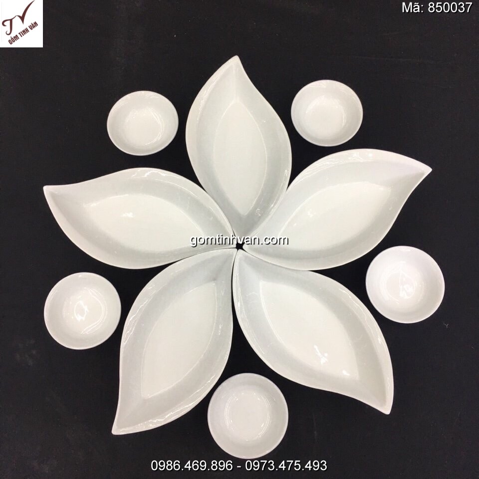 Hộp đựng mứt tết gốm sứ bát tràng - 850037