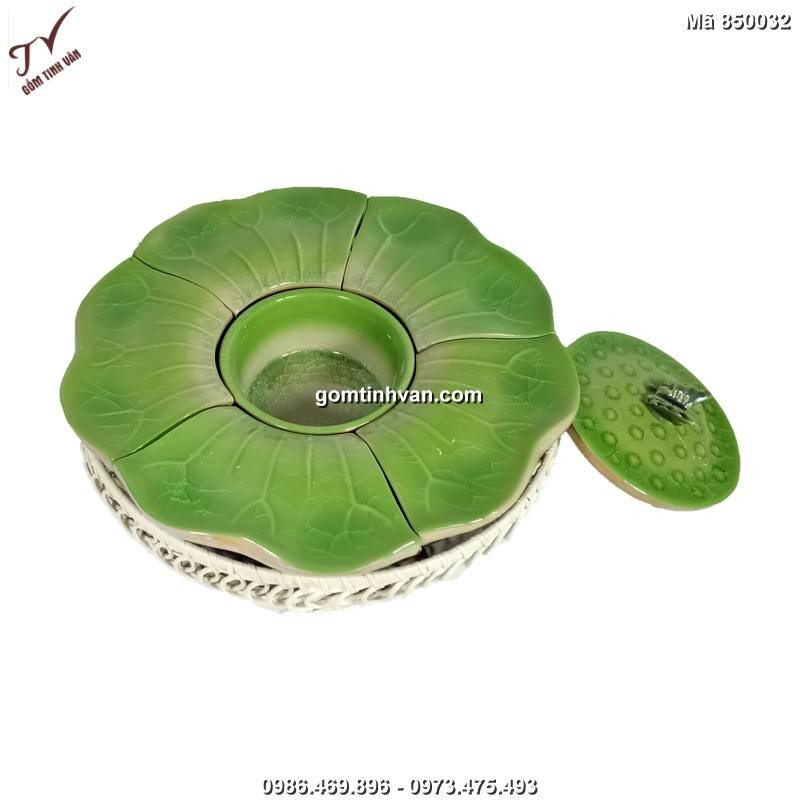 Khây đựng mứt gốm sứ bát tràng - 850032