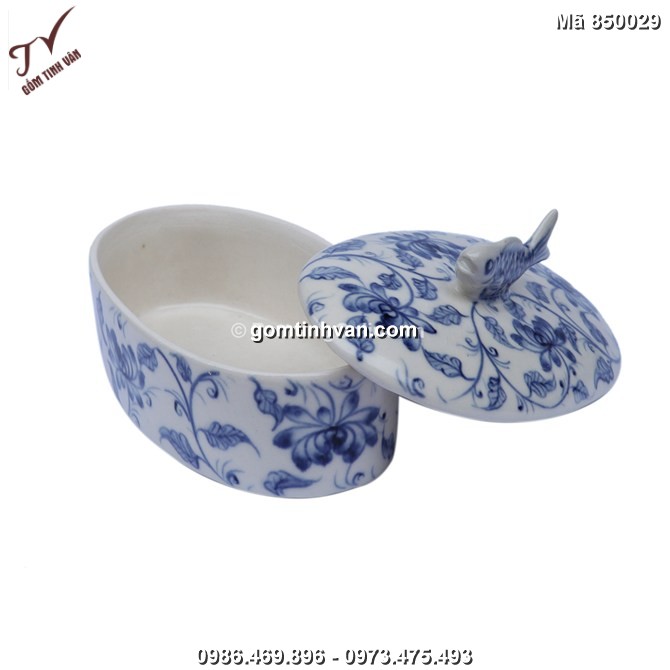 Hộp đựng mứt tết vẽ hoa cúc - 850029