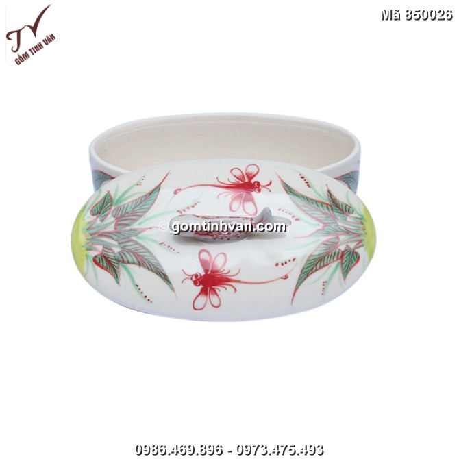 Hộp đựng mứt tết vẽ chuồn chuồn ớt - 850026