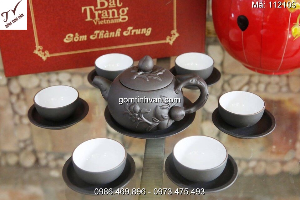 Ấm chén tự sa gốm sứ bát tràng - 112109