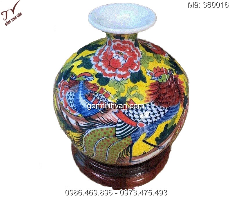 Bình phong thủy cao cấp gốm sứ bát tràng - 360016