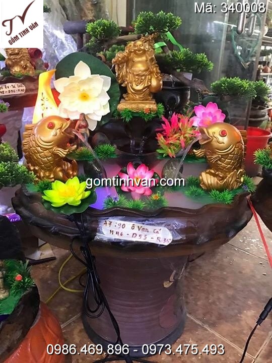 Bát nước phong thủy gốm sứ bát tràng - 340008