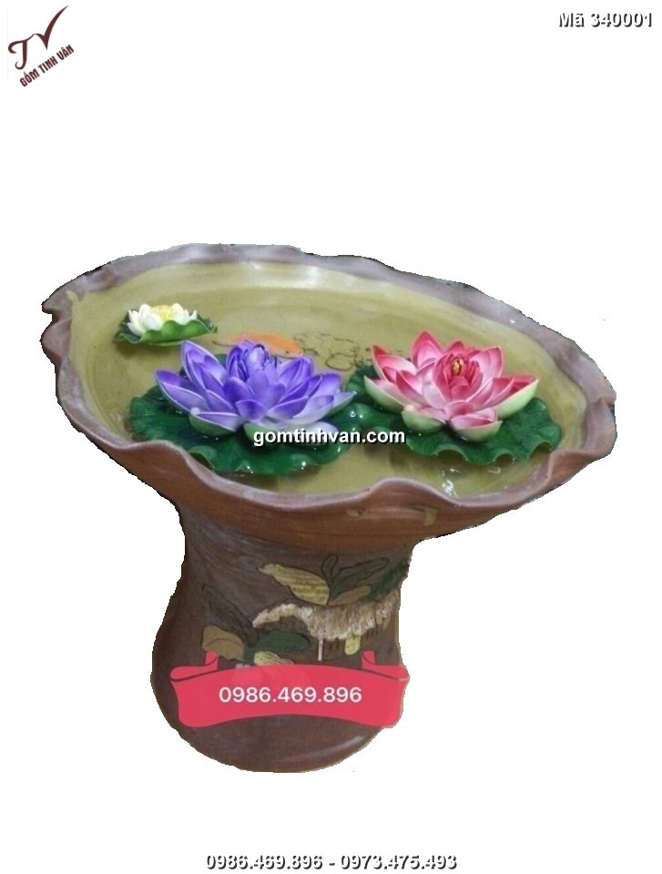 Bát nước phong thủy gốm sứ bát tràng - 340001