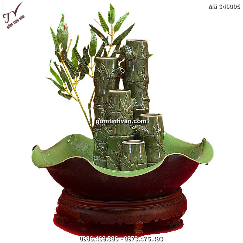 Bát nước phong thủy gốm sứ bát tràng - 340005