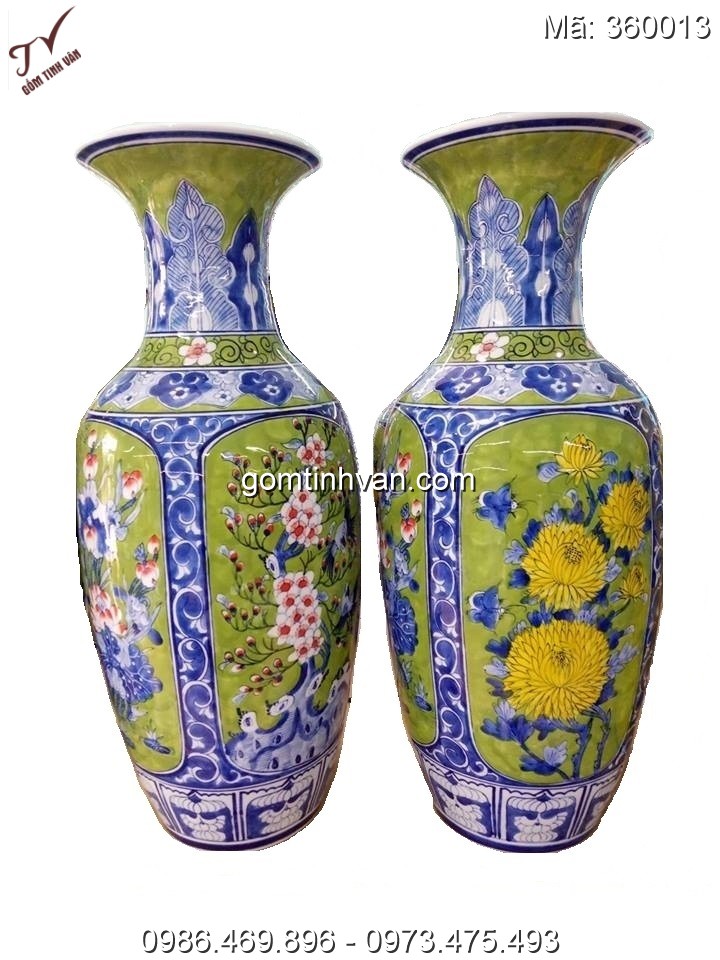 Bình phong thủy cao cấp gốm sứ bát tràng - 360013