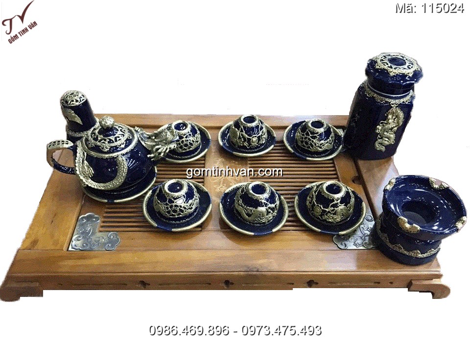 Ấm trà độc đáo gốm sứ bát tràng - 115024