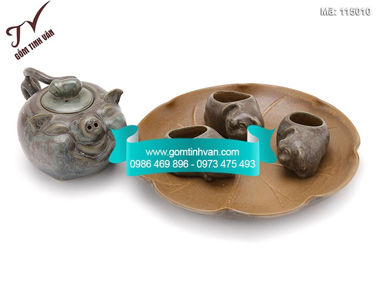 Bộ ấm chén con lợn - 115010
