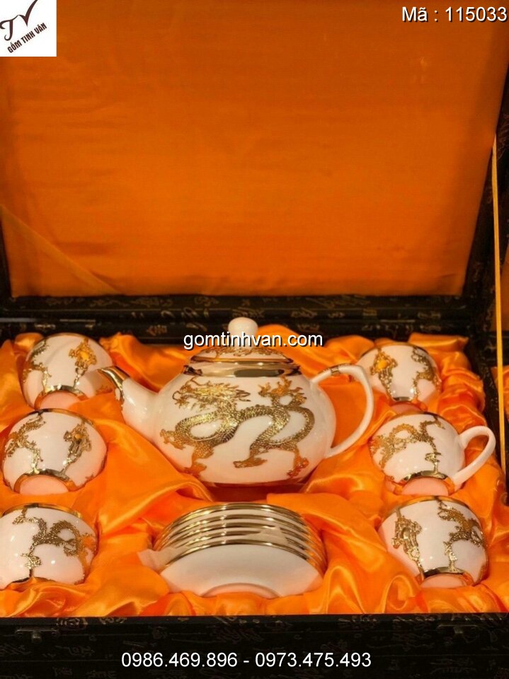 Ấm chén độc đáo gốm sứ bát tràng - 115033