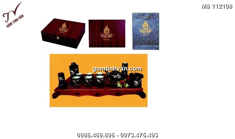 Bộ ấm chén gốm tử sa - 112108