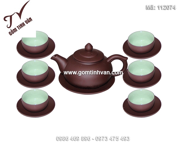 Bộ ấm chén gốm tử sa - 112074