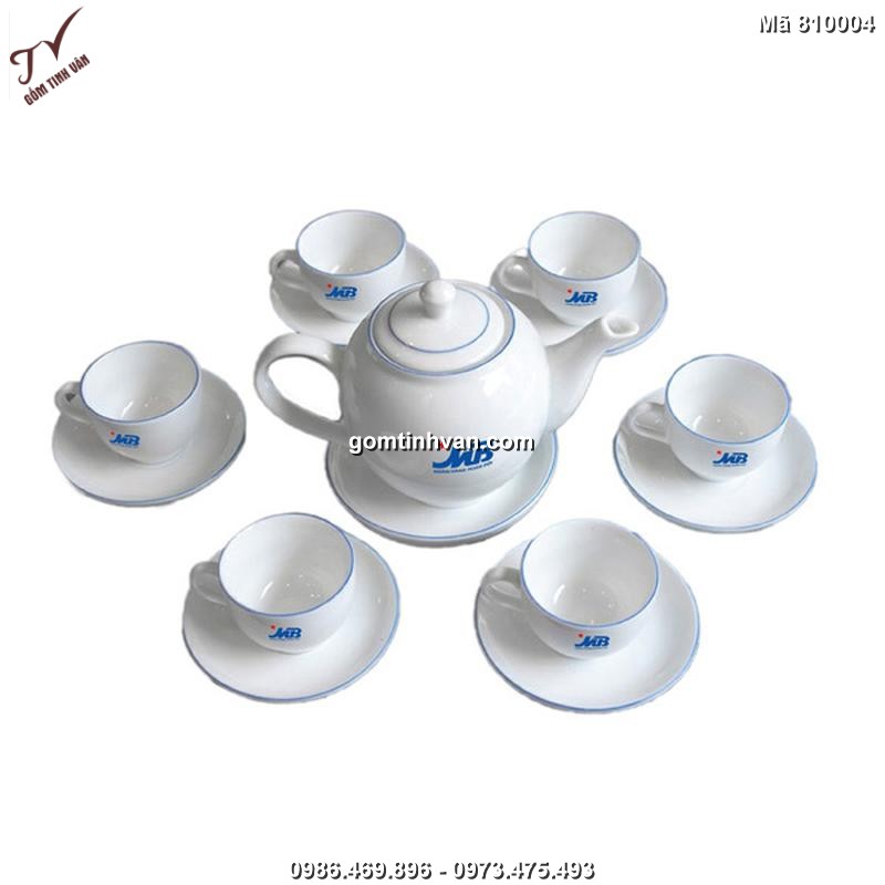 Ấm chén in logo gốm sứ bát tràng - 810004