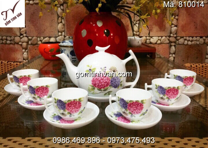 Ấm chén in logo gốm sứ bát tràng - 810014