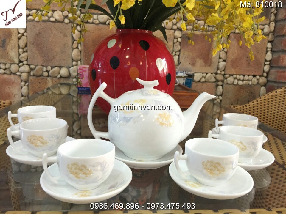 Ấm chen in logo gốm sứ bát tràng - 810018
