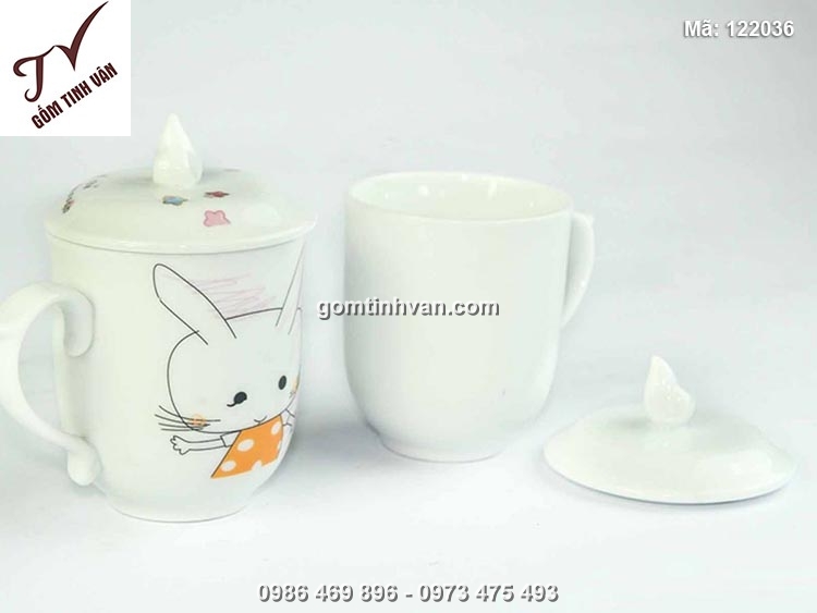 Ly sứ nắp ngọn đuốc - 122036
