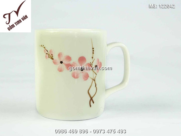 Ly sứ vẽ hoa - 122042