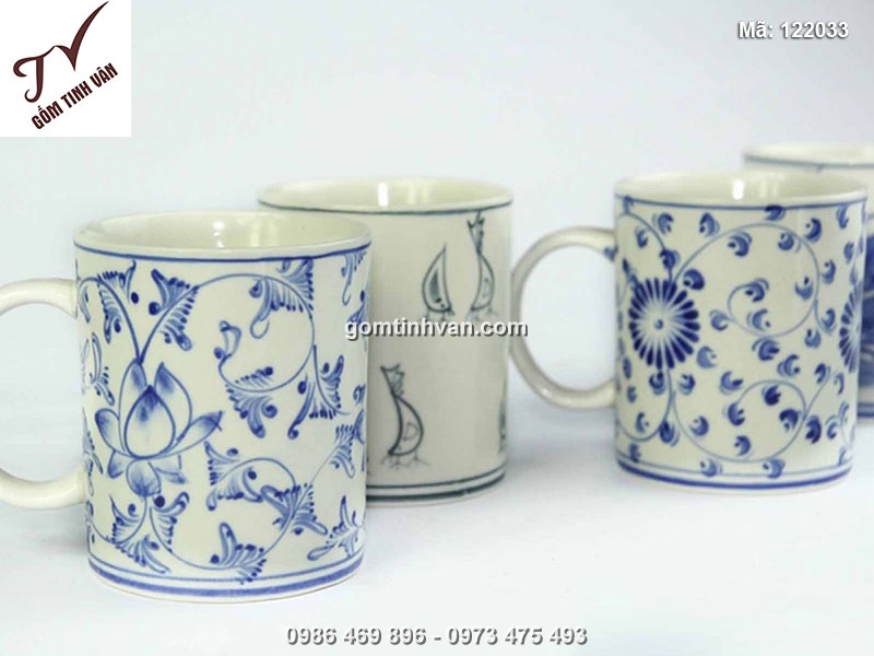 Ly sứ vẽ hoa văn - 122033