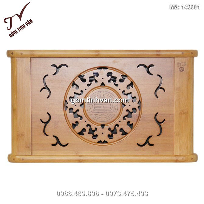 Khay gỗ đựng ấm chén - 140001