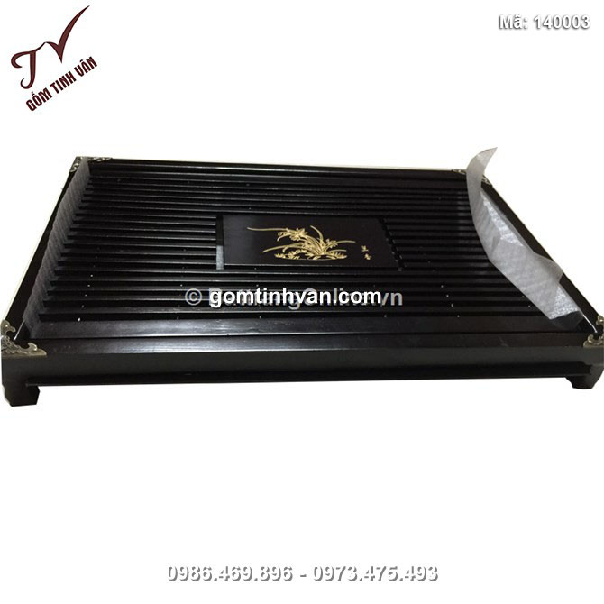 Khay gỗ đựng ấm chén - 140003