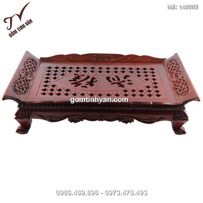 Khay đựng ấm chén gỗ hương cao cấp - 140004