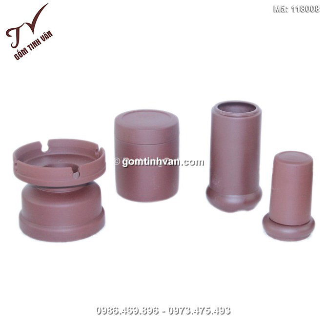 Bộ phụ kiện gốm nâu - 118008