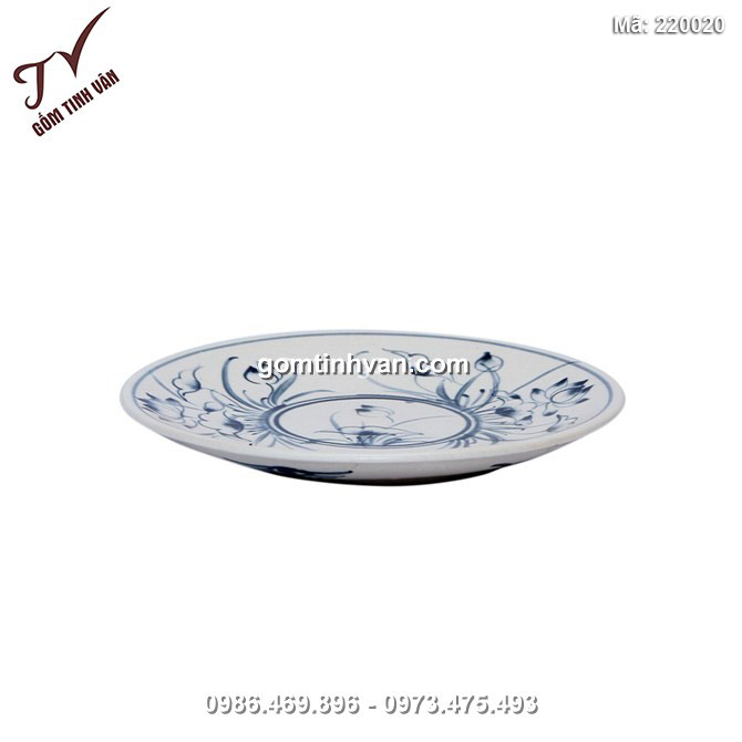 Đĩa tròn vẽ sen - đường kính 14,5cm - 220020