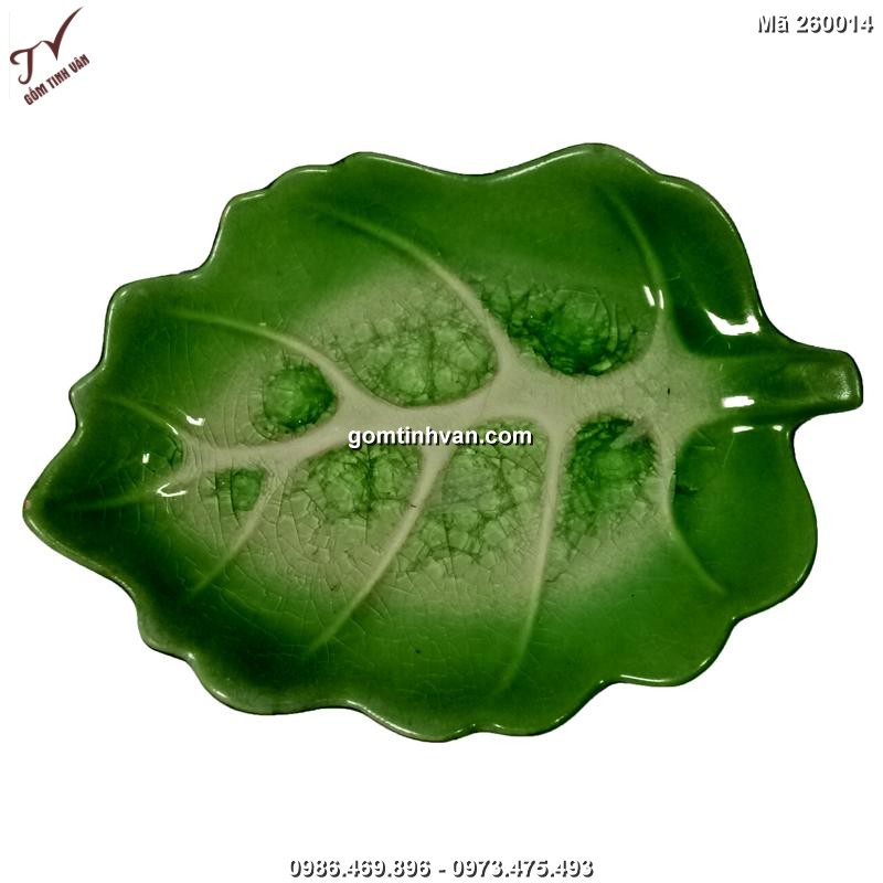 Bát đĩa độc đáo hình chiếc lá - 21/16 cm - 260014