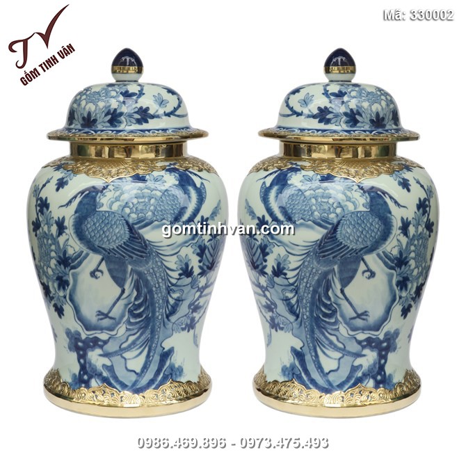 Chóe tài lộc vẽ chim trĩ phù dung 10 lít - 330002