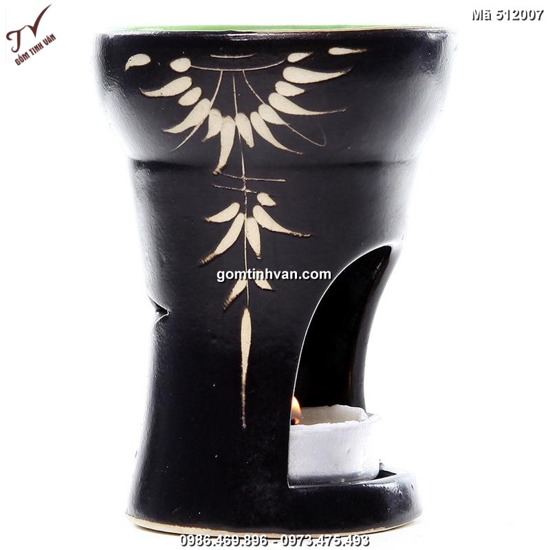 Đèn xông tinh dầu nến gốm sứ bát tràng - 512007