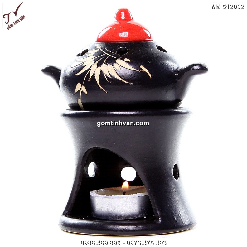 Đèn xông tinh dầu nến gốm sứ bát tràng - 512002