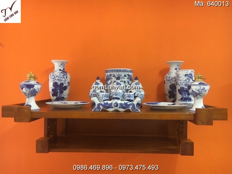 Đồ thờ lam gốm sứ bát tràng - 640013