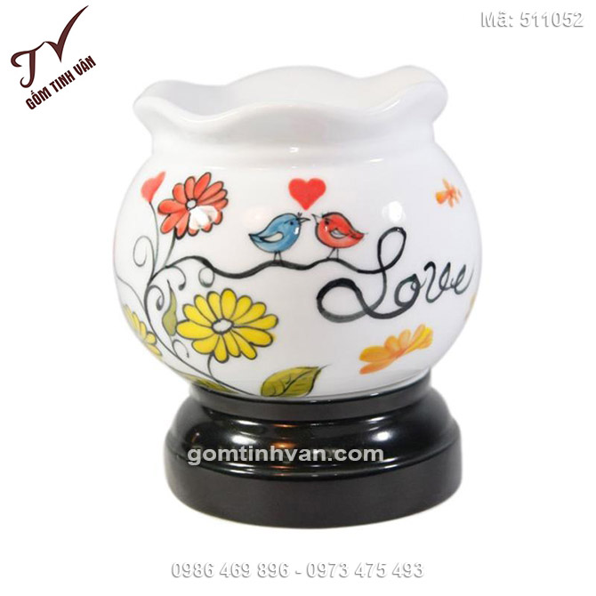 Đèn xông tinh dầu điện vẽ chim gọi tình yêu - 511052