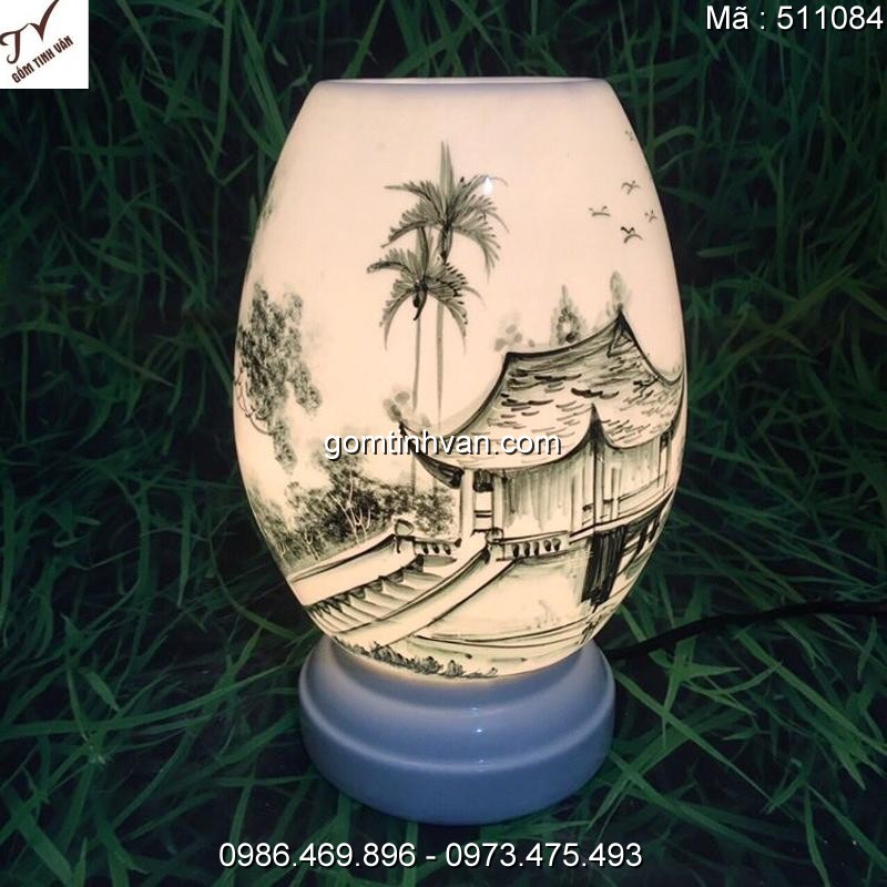 Đèn xông tinh dầu điện gốm sứ bát tràng - 511084