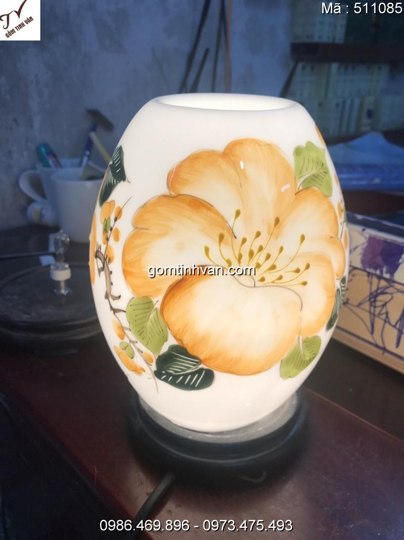 Đèn xông tinh dầu điện gốm sứ bát tràng - 511085